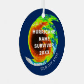HURRICANE ÜBERLEBENSBEZEICHNUNG Personalisiert Ornament Aus Metall (Vorderseite Rechts)