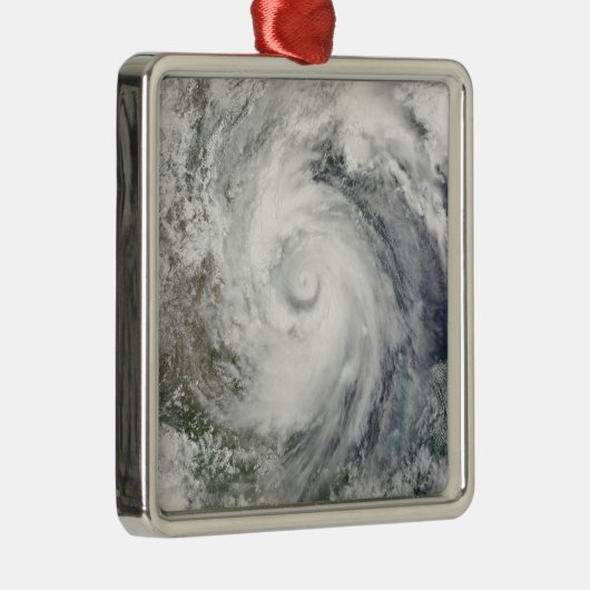 Hurrikan Alex über dem Western Golf von Mexiko Silbernes Ornament (Rechts)