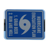 Hurrikan-Bier-Plan Magnet (Horizontal)