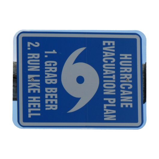 Hurrikan-Bier-Plan Magnet (Horizontal)