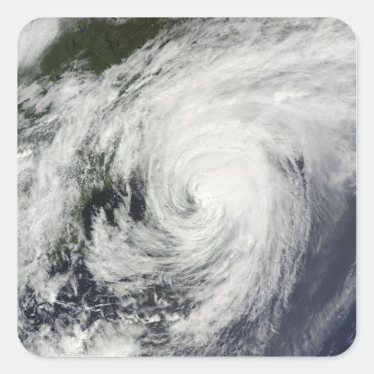 Hurrikan Bill über Nova Scotia Quadratischer Aufkleber (Vorderseite)