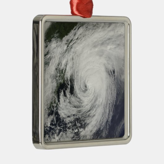 Hurrikan Bill über Nova Scotia Silbernes Ornament (Rechts)