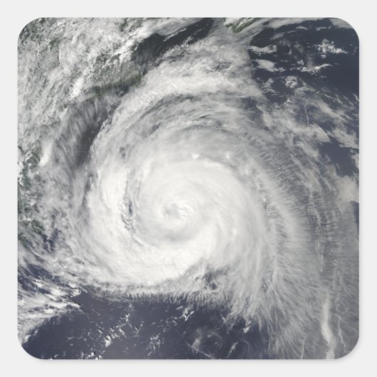 Hurrikan Bill vor der Ostküste Quadratischer Aufkleber (Vorderseite)