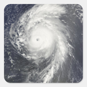 Hurrikan Bill weg von den Kleinen Antillen Quadratischer Aufkleber