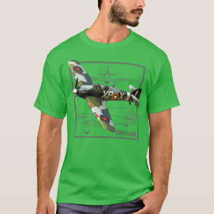 Hurrikan British WW2 Fighter Flugzeug T-Shirt