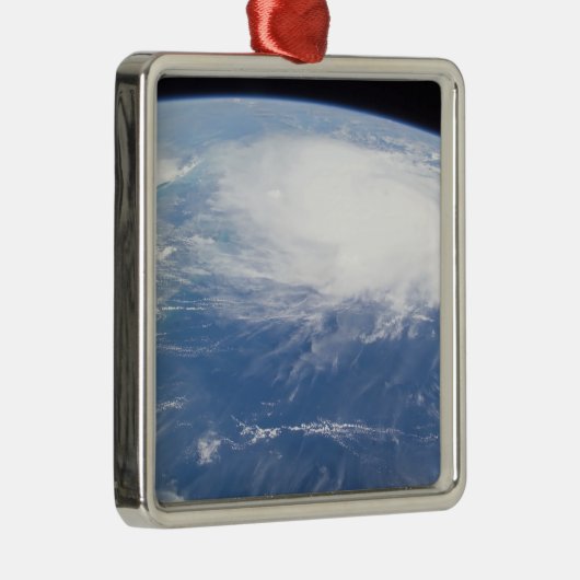 Hurrikan Charley 3 Silbernes Ornament (Rechts)