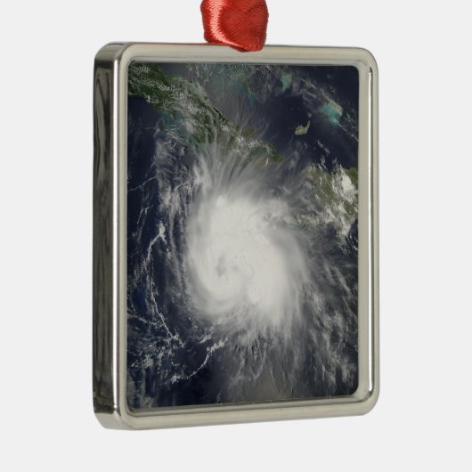 Hurrikan Charley Silbernes Ornament (Rechts)
