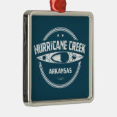 Hurrikan Creek Arkansas Kayaking Ornament Aus Metall (Rechts)