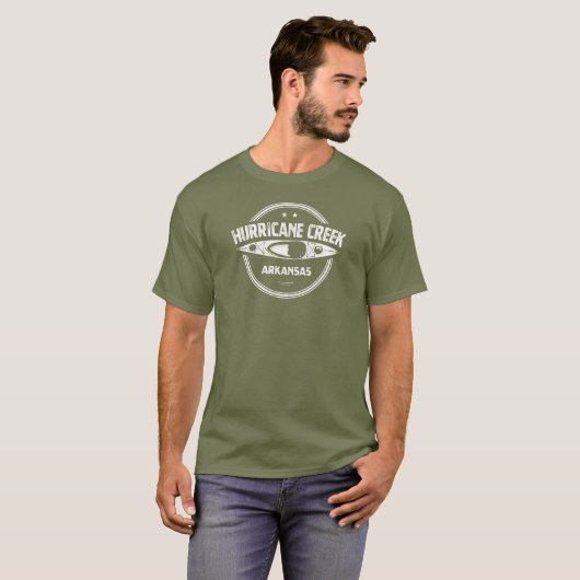 Hurrikan Creek Arkansas Kayaking T-Shirt (Vorne ganz)