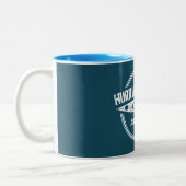 Hurrikan Creek Arkansas Kayaking Zweifarbige Tasse (Links)