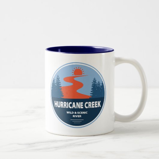Hurrikan Creek Wild und Landschaftlicher Fluss Ark Zweifarbige Tasse (Rechts)