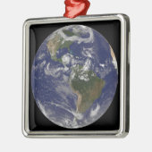 Hurrikan Dean nähert Yucatan Halbinsel Silbernes Ornament (Links)