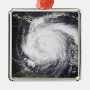 Hurrikan-Dekan im Atlantik und im Carribbean Silbernes Ornament