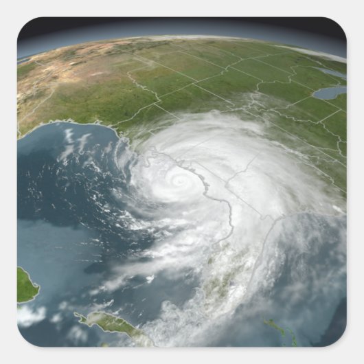 Hurrikan Dennis 2 Quadratischer Aufkleber (Vorderseite)