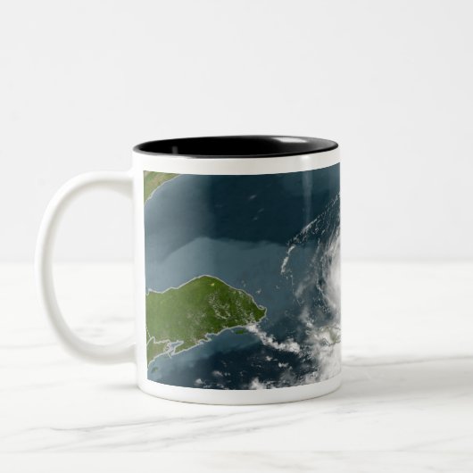 Hurrikan Dennis 3 Zweifarbige Tasse (Links)