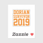 Hurrikan Dorian Survivor Aufkleber (Blatt)