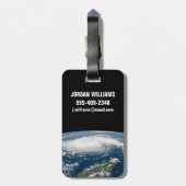 Hurrikan Dorian über dem Atlantischen Ozean. Gepäckanhänger (Rückseite vertikal)