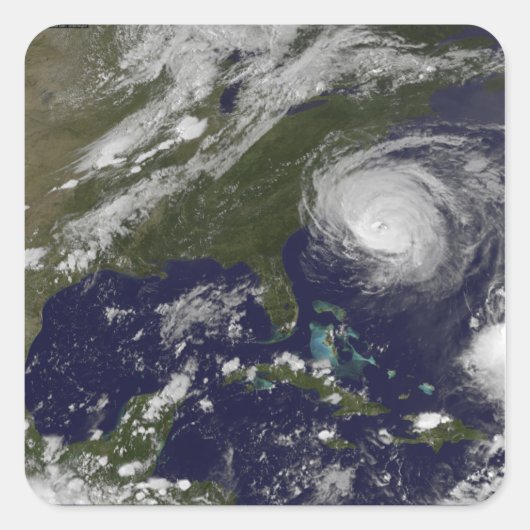 Hurrikan Earl 4 Quadratischer Aufkleber (Vorderseite)