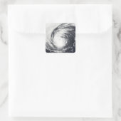 Hurrikan Elida 2 Quadratischer Aufkleber (Tasche)