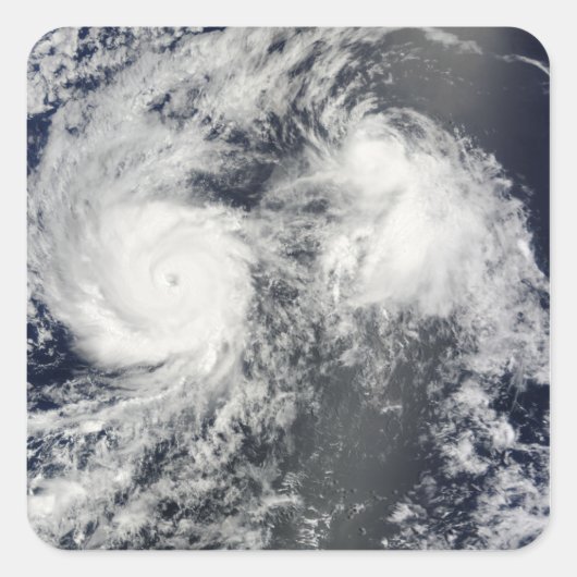 Hurrikan Felicia und Sturm Enrique östlich von Haw Quadratischer Aufkleber (Vorderseite)