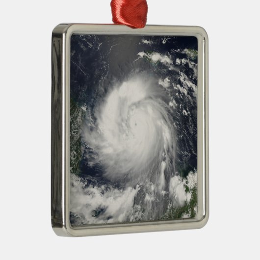 Hurrikan Felix Silbernes Ornament (Rechts)