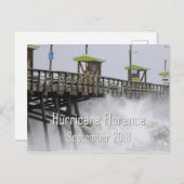 Hurrikan Florence Emerald Isle NC Postkarte (Vorne/Hinten)