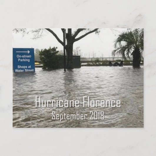 Hurrikan Florence Wilmington NC Postkarte (Vorderseite)