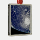 Hurrikan Frances 2 Silbernes Ornament (Rechts)