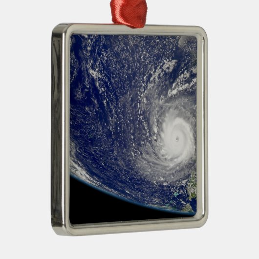 Hurrikan Frances 2 Silbernes Ornament (Rechts)