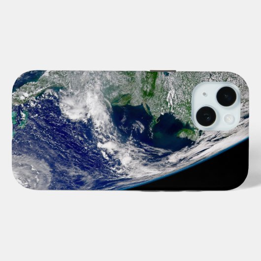 Hurrikan Frances auf einer teilweisen Erde. Case-Mate iPhone Hülle (Rückseite (Horizontal))