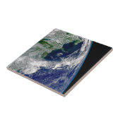 Hurrikan Frances auf einer teilweisen Erde. Fliese (Seite)