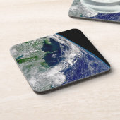 Hurrikan Frances auf einer teilweisen Erde. Getränkeuntersetzer (Linke Seite)