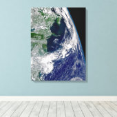Hurrikan Frances auf einer teilweisen Erde. Leinwanddruck (Insitu (Holzboden))