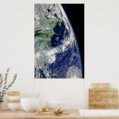 Hurrikan Frances auf einer teilweisen Erde. Poster (Küche)