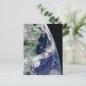 Hurrikan Frances auf einer teilweisen Erde. Postkarte (Stehend Vorderseite)