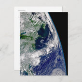 Hurrikan Frances auf einer teilweisen Erde. Postkarte (Vorne/Hinten)