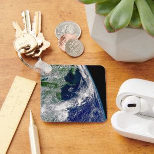 Hurrikan Frances auf einer teilweisen Erde. Schlüsselanhänger