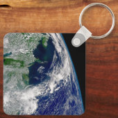 Hurrikan Frances auf einer teilweisen Erde. Schlüsselanhänger (Rückseite)