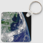 Hurrikan Frances auf einer teilweisen Erde. Schlüsselanhänger (Rückseite)