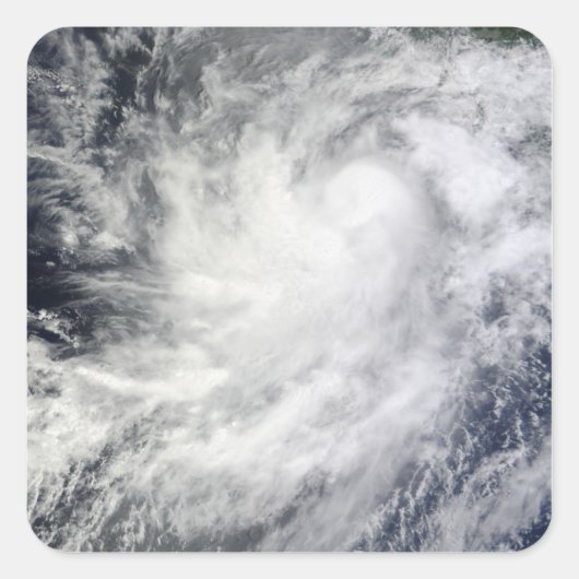Hurrikan-Frank vor Mexiko Quadratischer Aufkleber (Vorderseite)