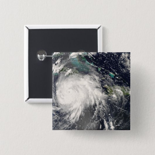 Hurrikan Gustav über Jamaika 2 Button (Vorne & Hinten)
