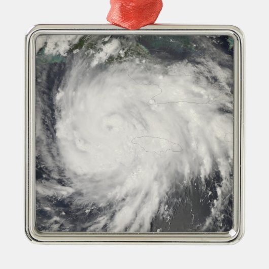 Hurrikan Gustav über Jamaika Ornament Aus Metall (Vorne)