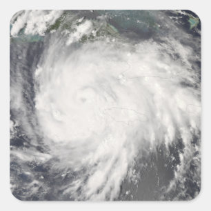 Hurrikan Gustav über Jamaika Quadratischer Aufkleber