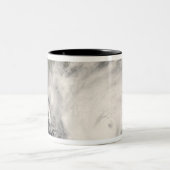 Hurrikan Gustav Zweifarbige Tasse (Mittel)