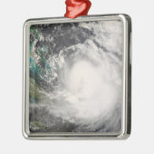 Hurrikan Hanna über den Bahamas Silbernes Ornament (Links)