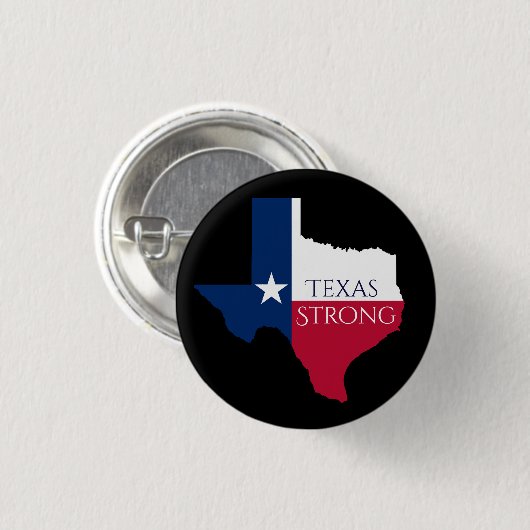 Hurrikan Harvey Texas starker Staats-Flaggen-Knopf Button (Vorne & Hinten)