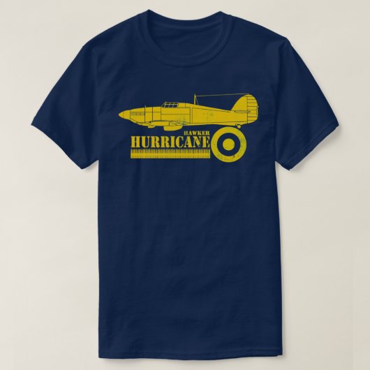 Hurrikan Hawker bekümmert T-Shirt (Design vorne)