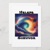 Hurrikan Helene Survivor Florida Storm Einladung (Vorne/Hinten)