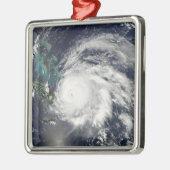 Hurrikan Ike über Kuba, Hispaniola Ornament Aus Metall (Links)