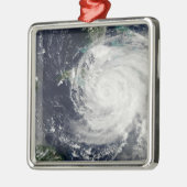 Hurrikan Ike über Kuba, Jamaika und den Baham Silbernes Ornament (Links)